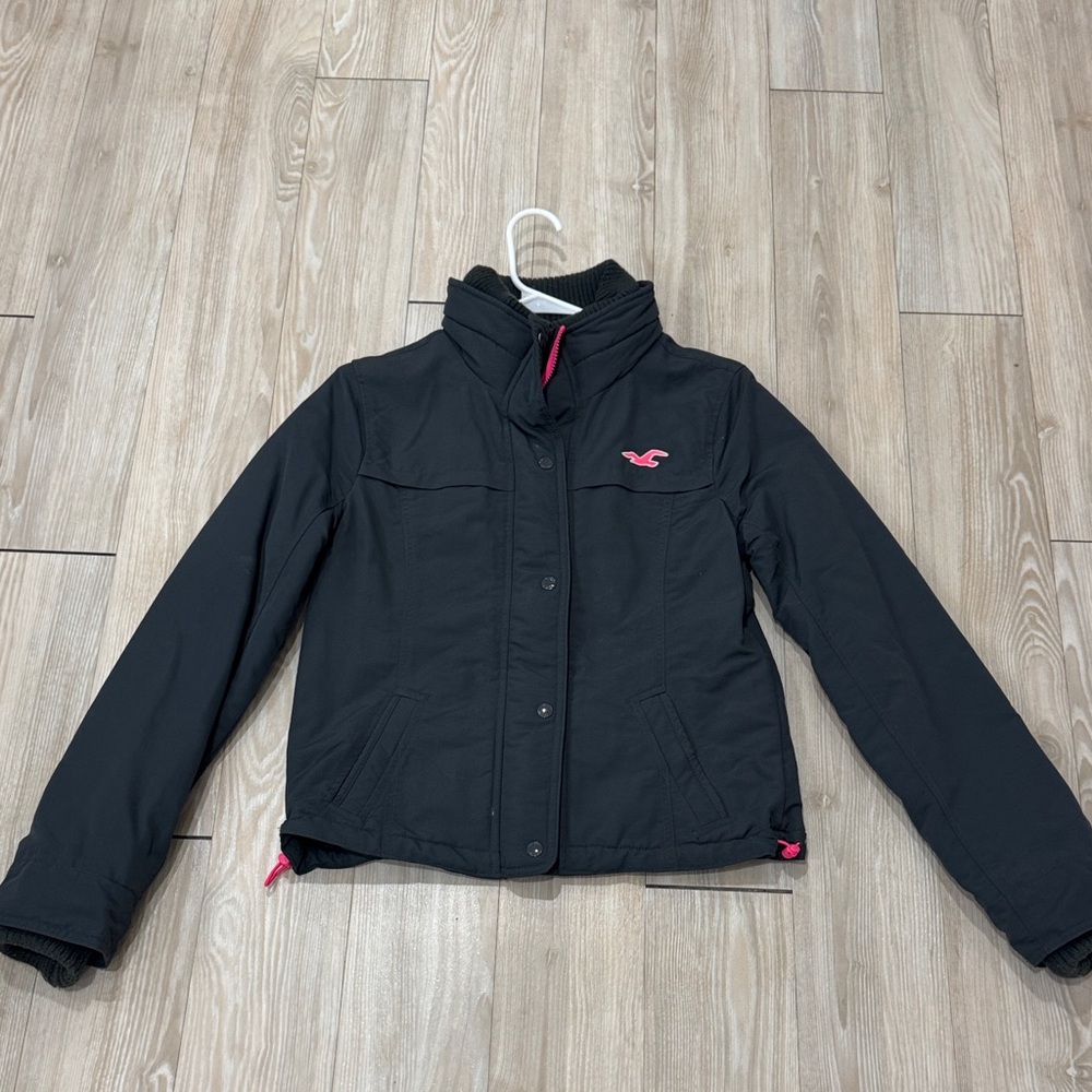 Hollister Black and Pink Jacket
